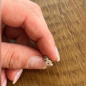 Silver rhinestone charm